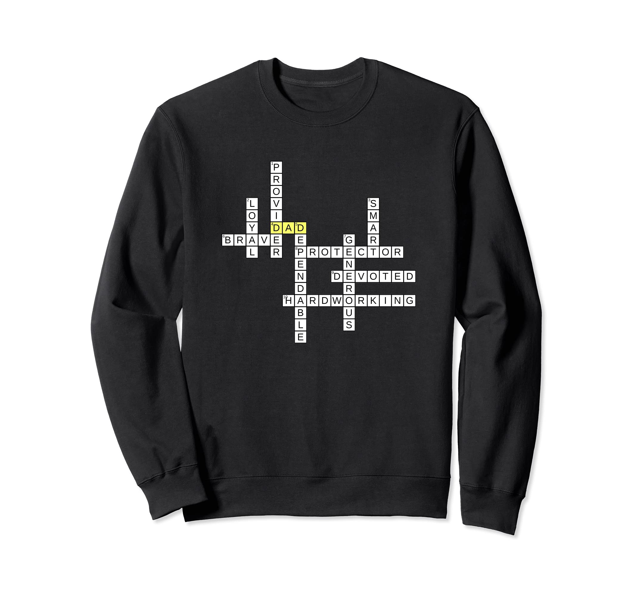 Dad Saying Crossword Puzzle / Father's Day Love Games Quote Sweatshirt