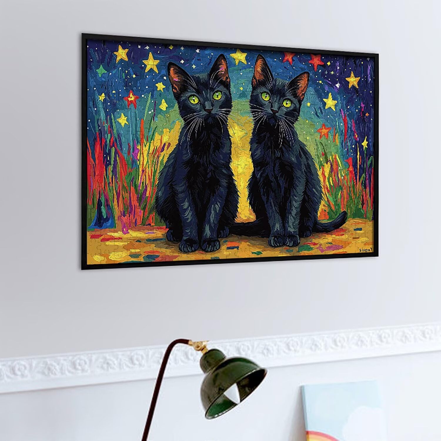 1000 sztuk puzzli, gwiazda kot 1000 sztuk puzzli dla dorosłych, prezent rocznicowy, prezent świąteczny, dekoracja domu, zapobieganie degeneracji mózgu u osób starszych v-900