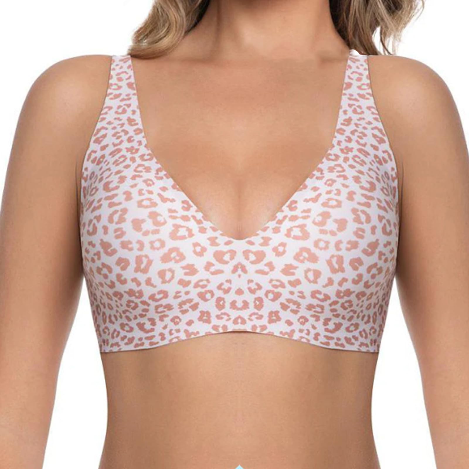 Deep V Bras for Women,Jelly Wireless Bra for Womens,Push Up Seamless Bralettes T-Shirt Bras,Comfortable Wireless Plunge T Shirt Bra with Adjustable Straps