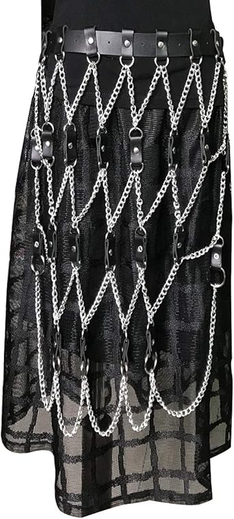 faux leather skirt harness