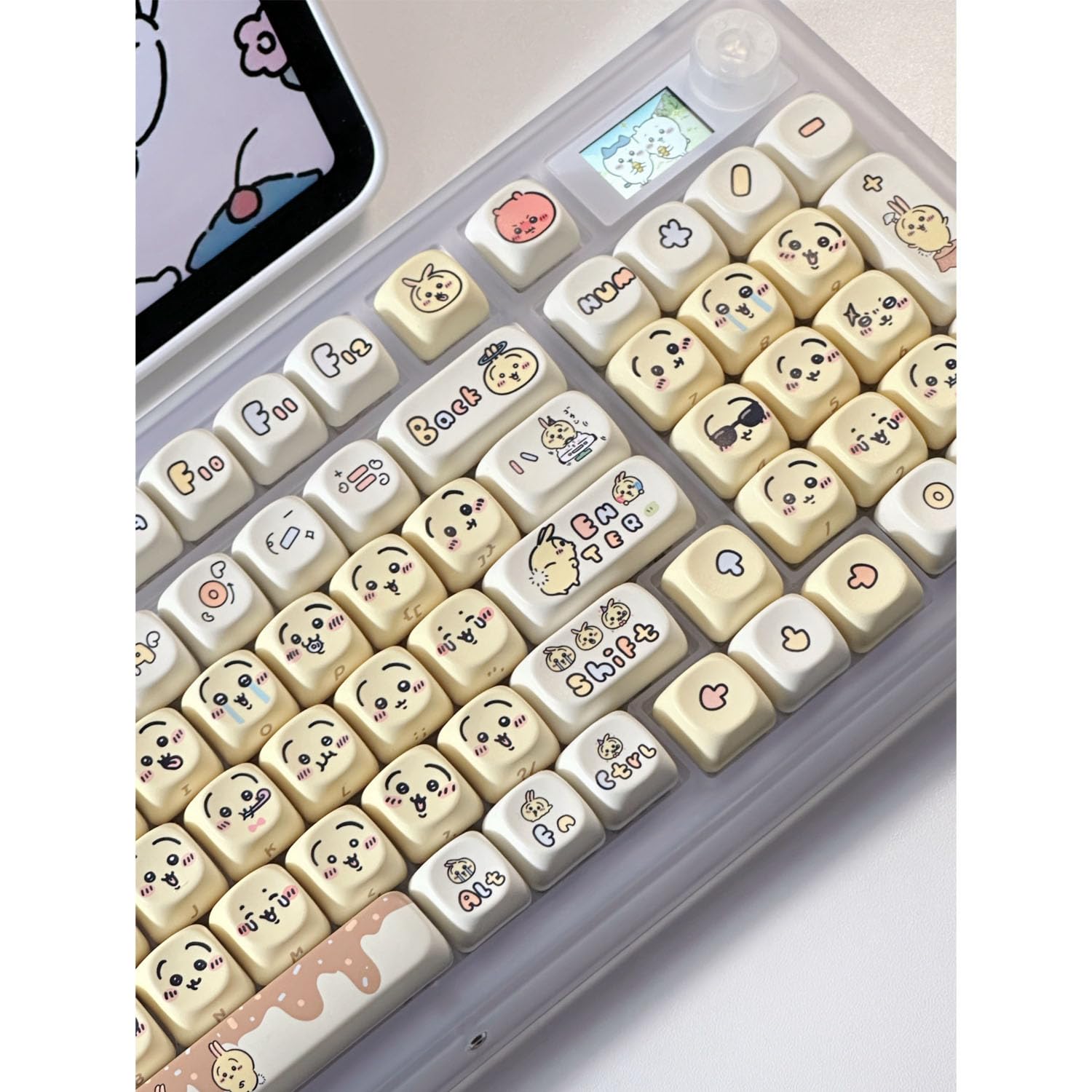 Amazon.co.jp: ちいかわ ハチワレ うさぎ キーキャップ PBT 熱昇華印刷 