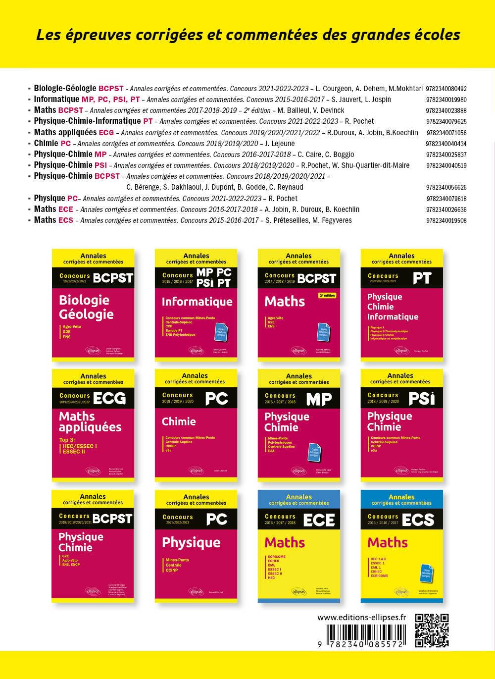 Maths et informatique PSI: Concours commun Mines-Ponts, Centrales-Supélec, CCINP, e3a
