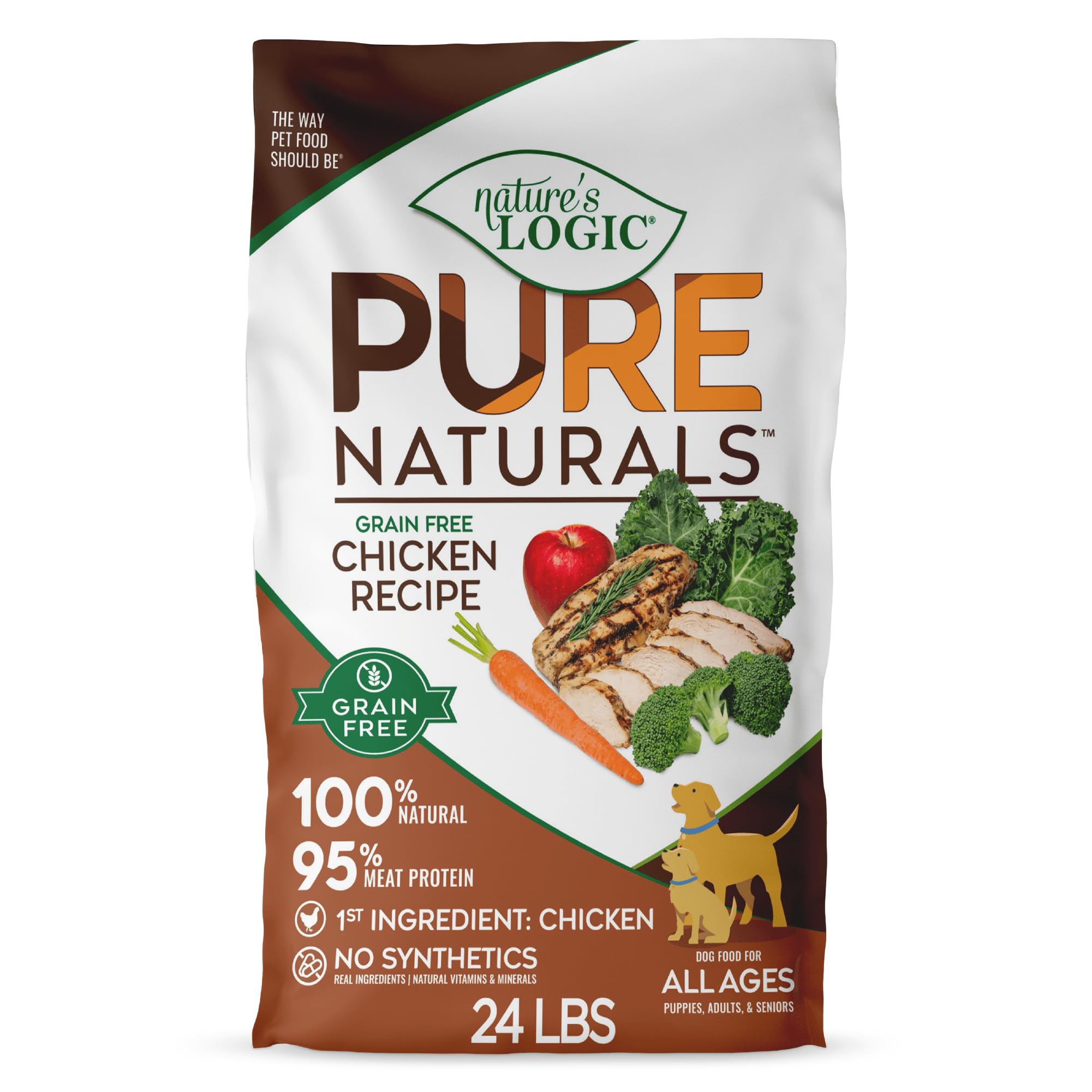 NATURE'S LOGIC Pure Naturals Grain-Free Dry Dog Food - Chicken, 24 lb