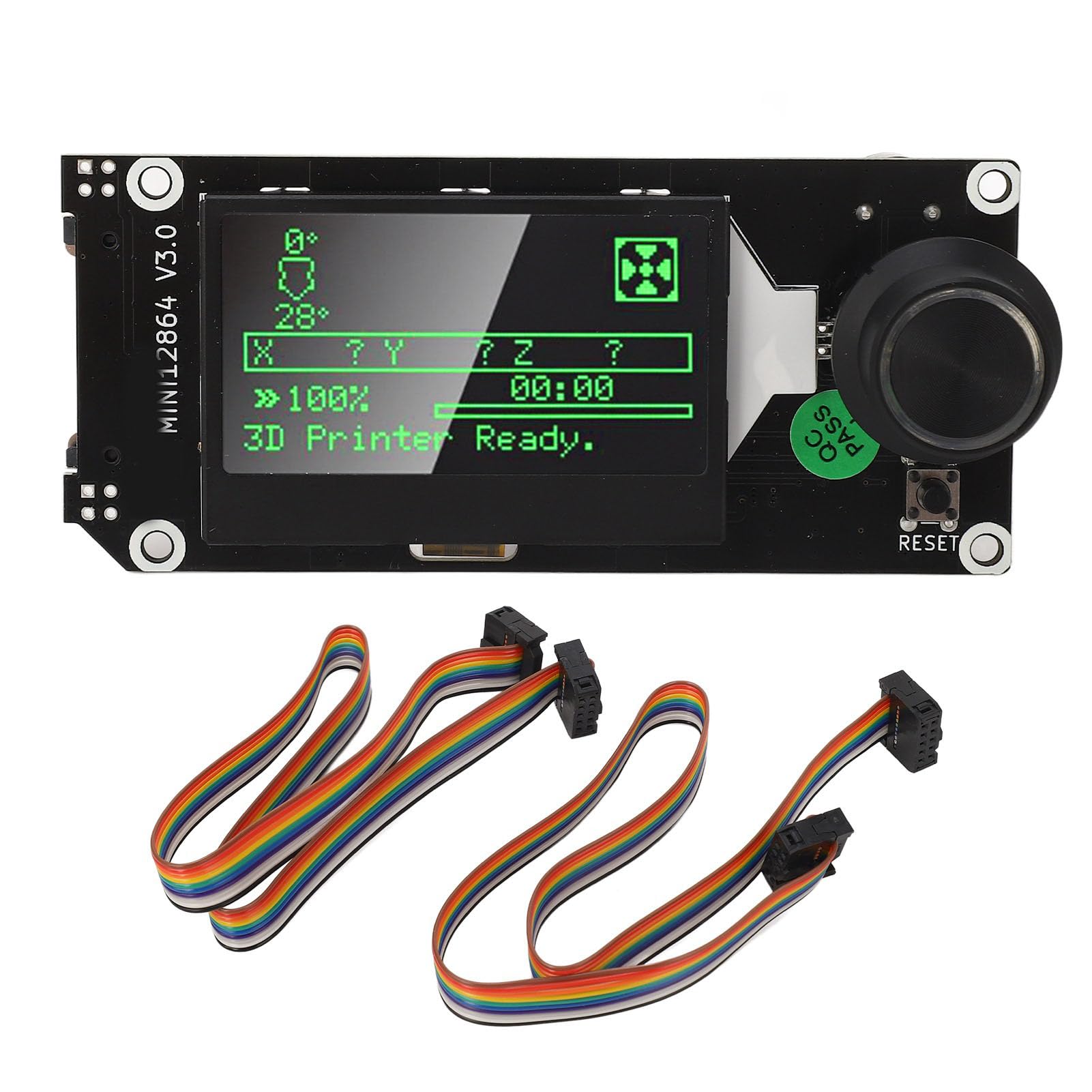 MKS Mini12864 V3.0 Carte de Contrôle d'affichage Graphique LCD Intelligent avec Rétroéclairage RVB pour Imprimantes 3D Compatible avec 2.0 et Klipper Firmware