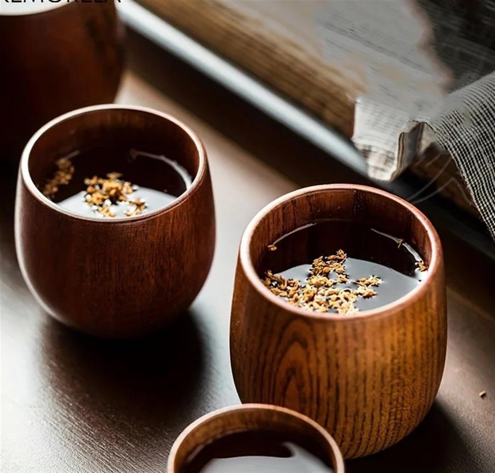 Set Da Tè Per Adulti 2PCS Estate Inverno Bicchieri Articoli Per La Cucina Di Casa 5.7OZ/170ML Tazza Acqua In Legno Tazze Per Bere Tè Giapponese Set Da Tè Portatili
