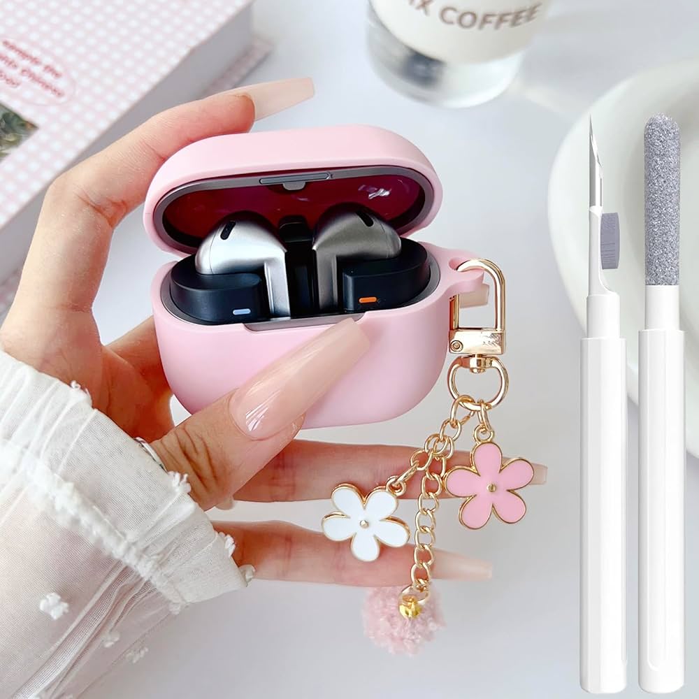 Samsung Galaxy Buds3 Pro ローズゴールドケース Amazon.com: Cute Pink Case for Samsung Galaxy Buds 3/3 Pro/3