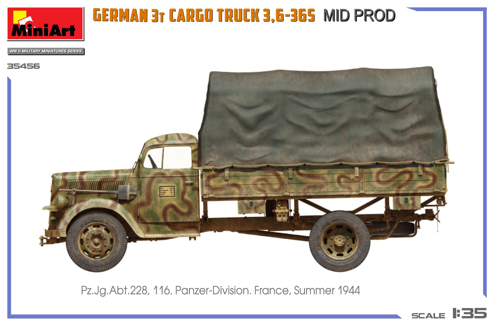 MiniArt 35456 1:35 Dt. 3t Cargo Truck 3,6-36S avec .Pro. - Réplique fidèle à l'original, modélisme, kit de construction en plastique, bricolage, loisirs, collage, kit de modélisme, assemblage