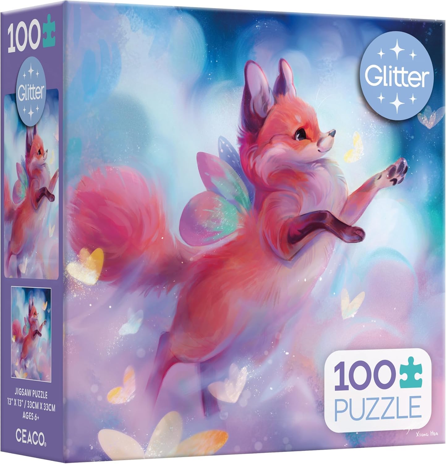 Ceaco - Glitter - Butterfox - 100 Piece Jigsaw Puzzle