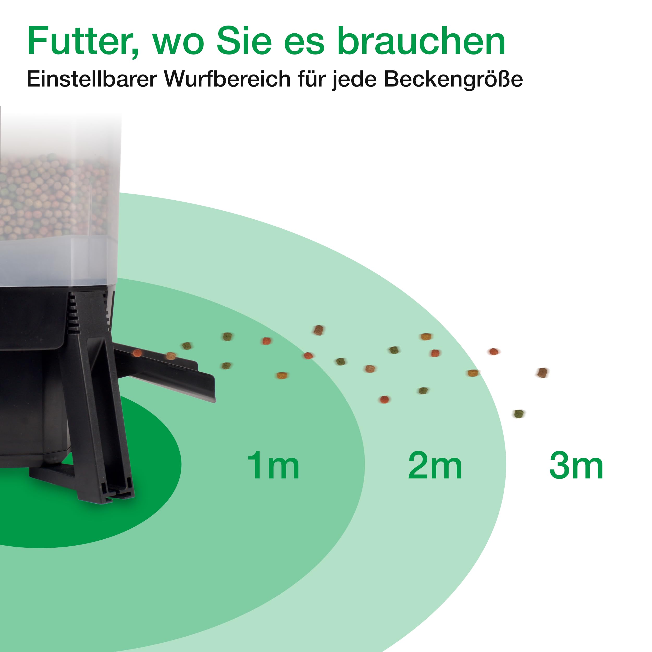 Wagner Green Solar Teich Futterautomat 6L programmierbarer Futterspender