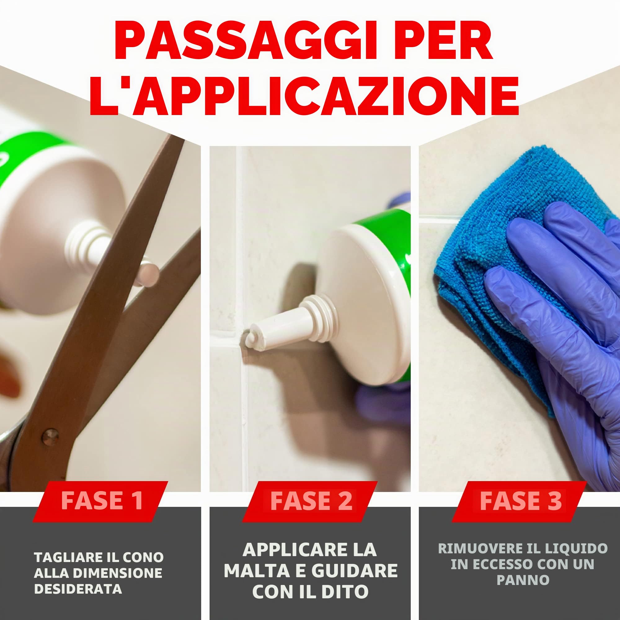 PECTRO Rinnovatore di fughe per piastrelle Pectro 400g Riparatore sbiancante