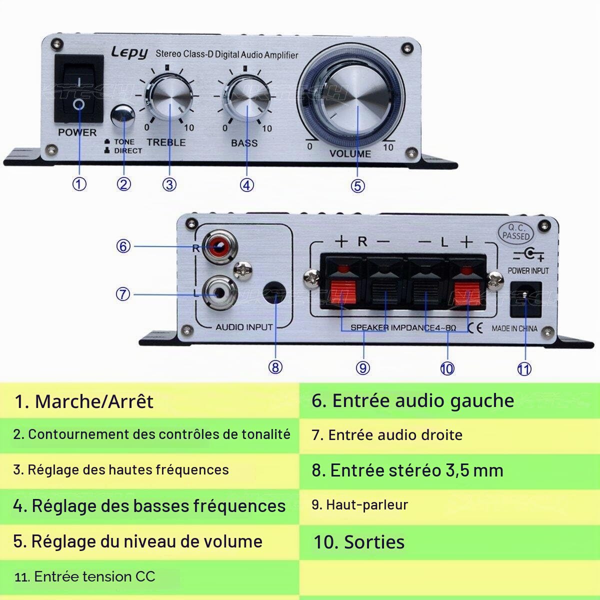 3A Power Supply Lepy LP-2020A Hi-FI Stéréo Audio Home Car Class-D Digital Power Amplificateur Auto Output Power Amp 20W x 2 RMS