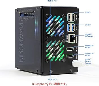 Amazon.co.jp: Pironman 5-MAX デュアル NVMe M.2 SSD PCIe ケース