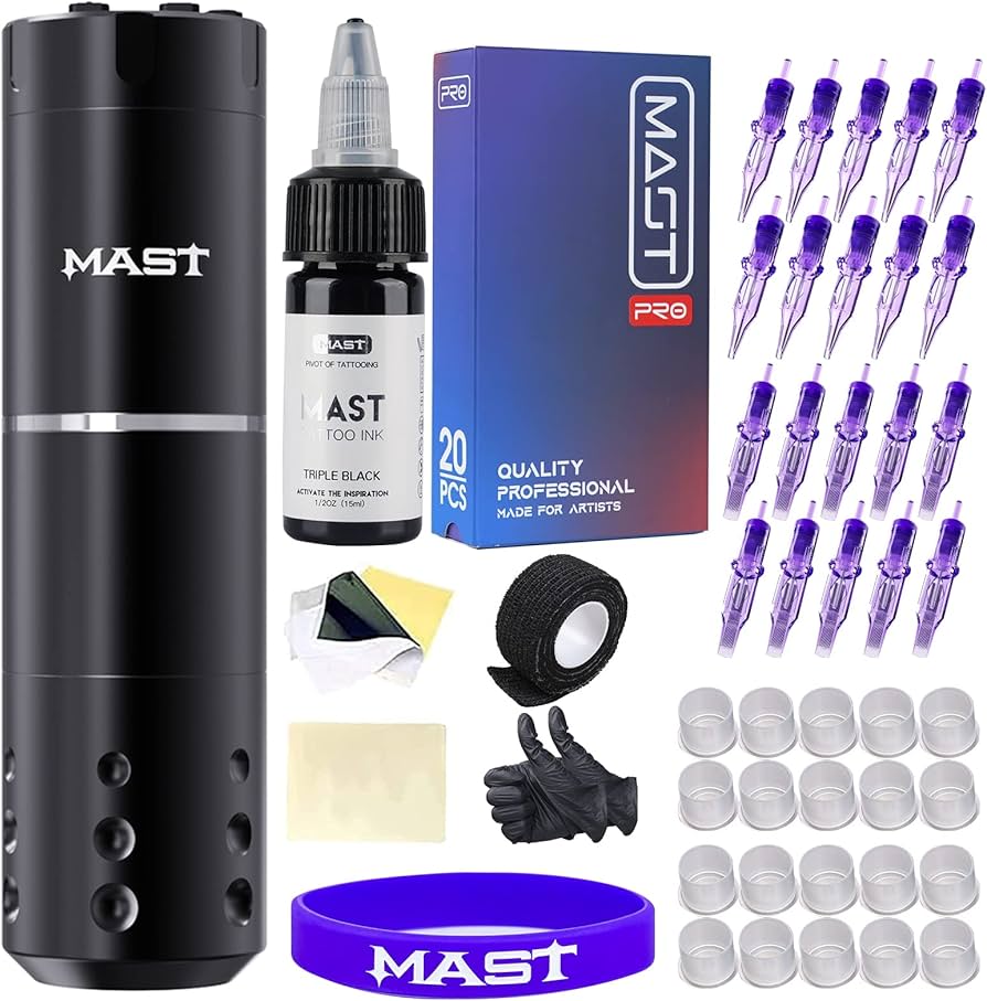 新品Mast ロータリータトゥーマシン Amazon | マストタトゥーフリップコード付き&コードレスタトゥーガン