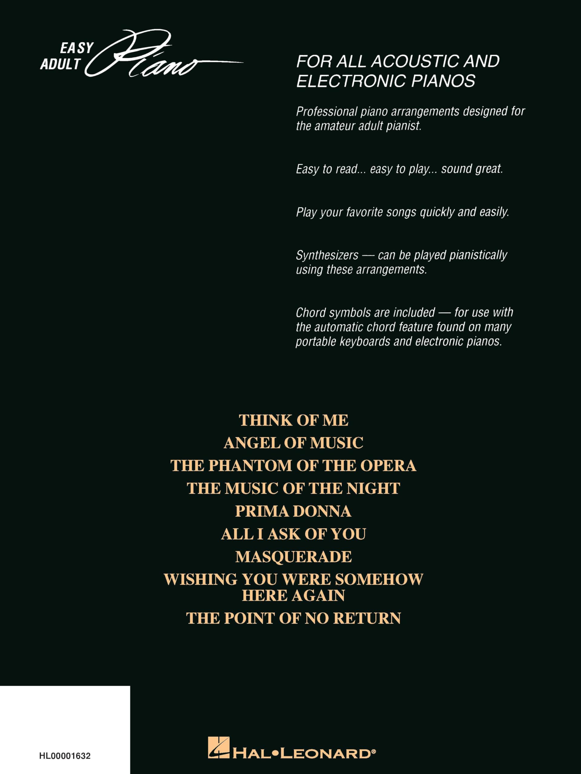 The phantom of the opera piano