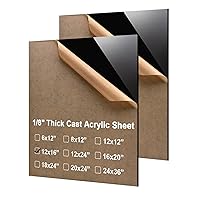 Vista 57 de KINLINK Láminas de plexiglás 6x12 de 1/8 pulgada de grosor - Lámina de acrílico negro fundido de 3mm, lámina de plástico policarbonato
