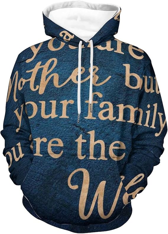 Amazon Co Jp 壁紙イラスト ブルー 母の日 ママ 英語 Mom パーカー メンズ スウェットパーカー 長袖 大きいサイズ ポケット付き ポリエステル100 トップス 紐 フード付き プルオーバー ゆったり ファッション 耐久性 男女兼用 3xl ファッション