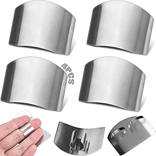 Protezione per le dita in acciaio inossidabile 4 pezzi Proteggi le tue dita Protezione per le dita Sicuro Protezione per le dita Dita di protezione delle dita Per il taglio della carne in cucina