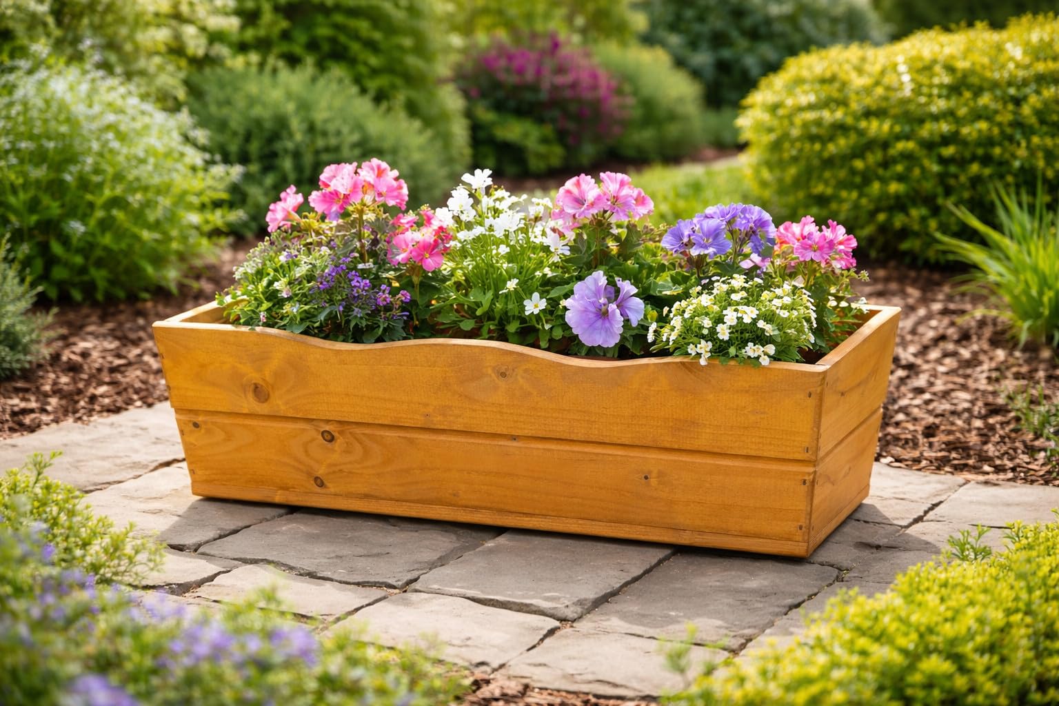 Hardhouten plantenbak | Houten bloembak Hardhouten plantenbak | Houten bloembak