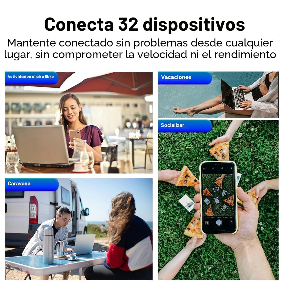 ZTE U10S Pro Blue, 4G+LTE Mobile Wi-Fi 6, enrutador portátil, conecta 32 dispositivos, 3000 mAh, 10 horas de duración de la batería, compatible con todas las redes