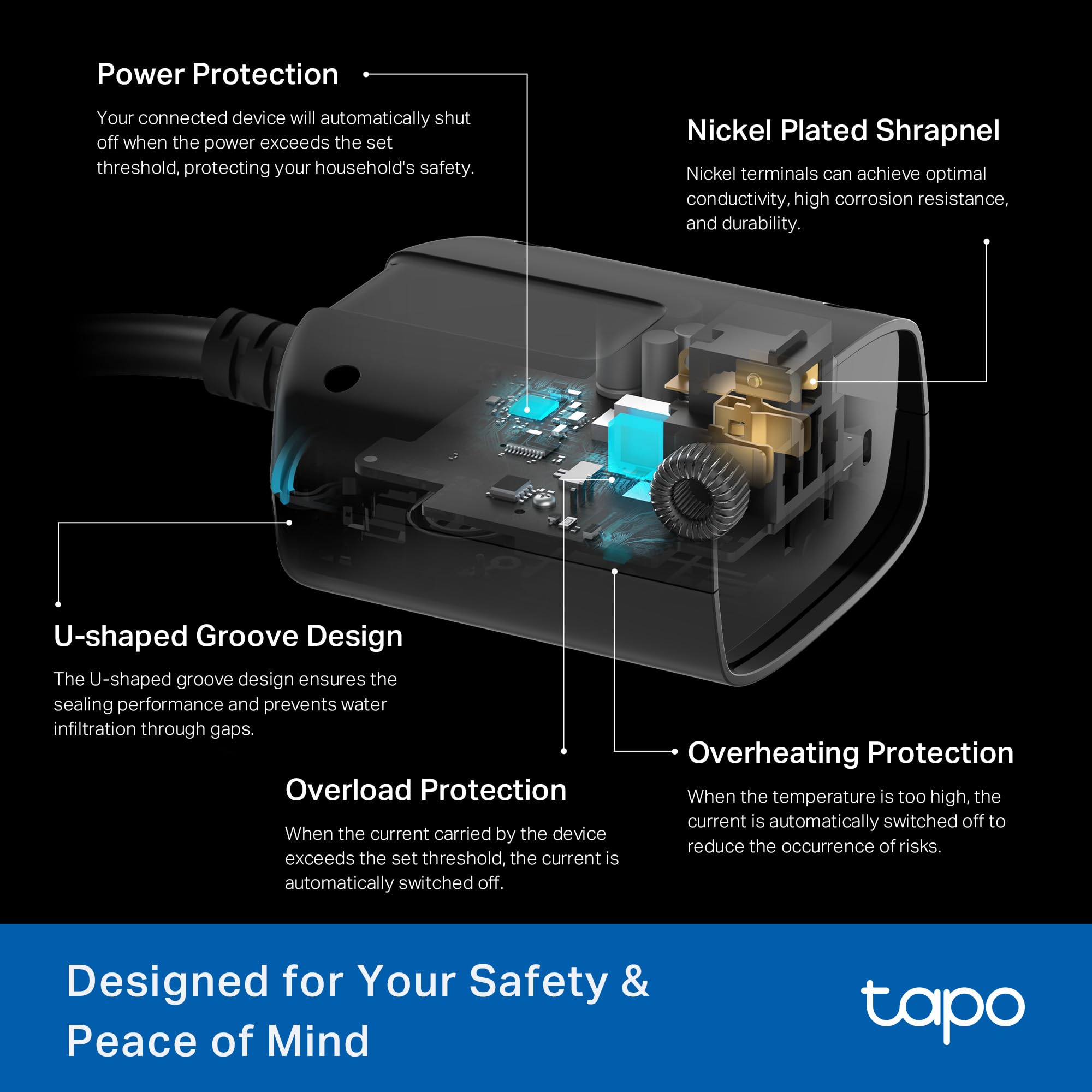 Tapo Outdoor Smart Dimmer Plug for Outdoor Lights Matter App Control IP65 Weather Resistant Works with Siri Alexa — view 8