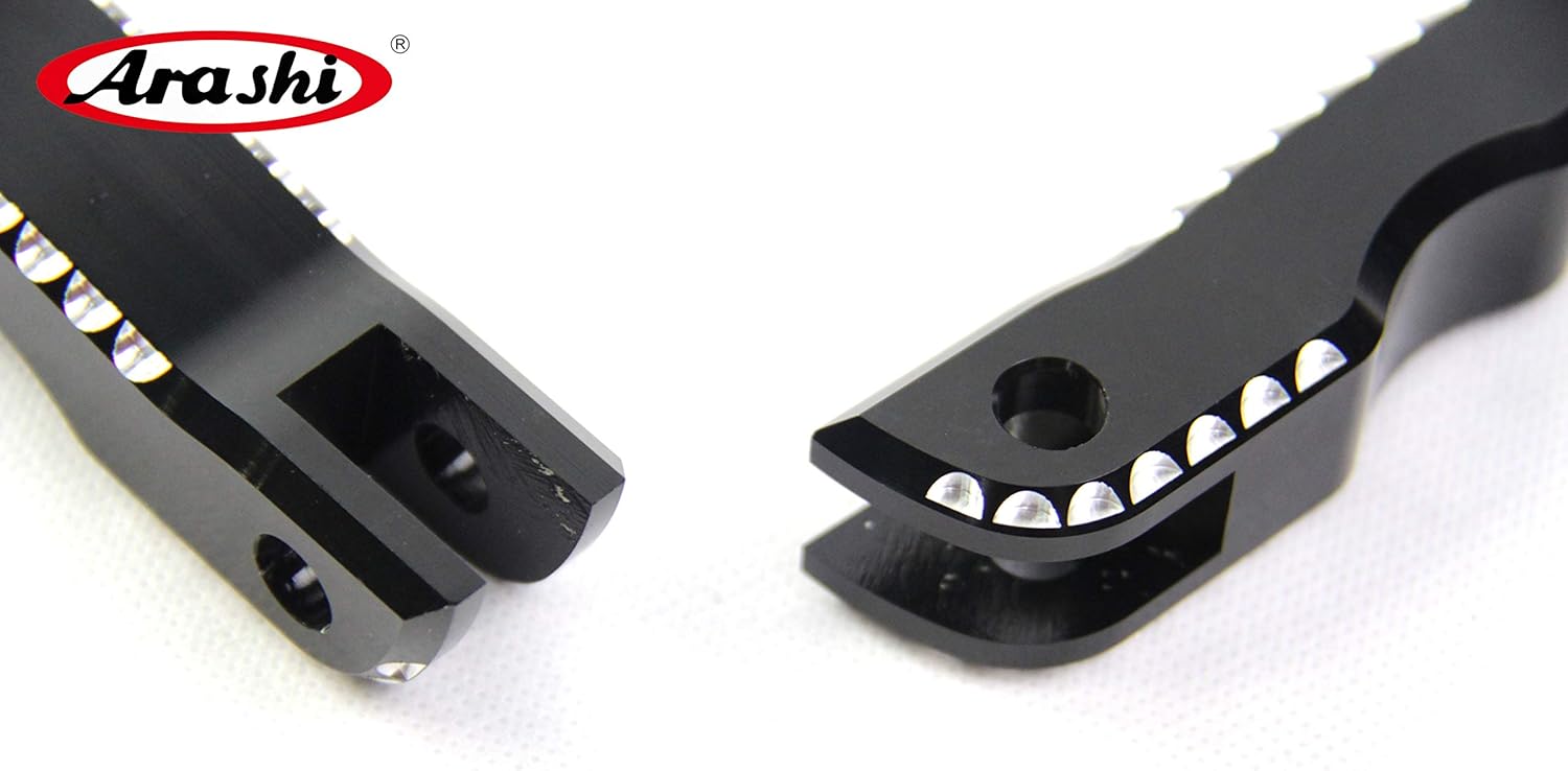 Arashi Front Footrests Foot Rest Peg Rider Pedal for Suzuki GSXR 1300 Hayabusa 2008-2020 Motorcycle CNC Machined Accessories Black 2009 2010 2011 2012 2013 2014 2015 2016 2017 2018 2019