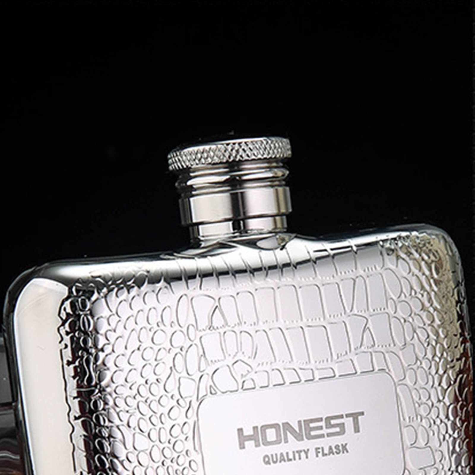 Laughhe Flasque Alcool avec Entonnoir, 9oz Flacon de Hanche Flasque Hip Flask en Acier Inoxydable, Portable Flasque de Poche de Whisky pour Randonnée Chasse Camping, Cadeau pour Homme - Noir
