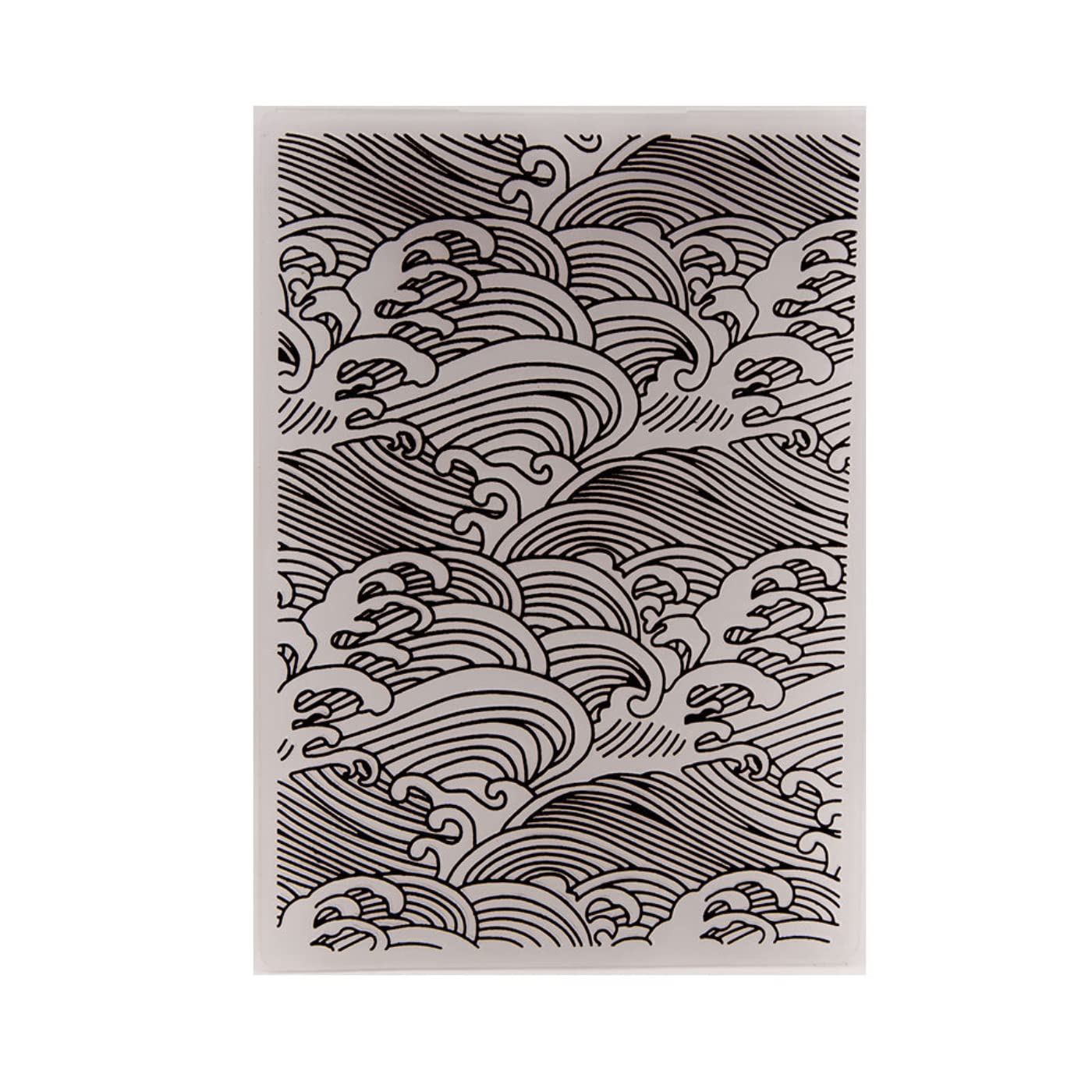 arriettycraft Sea Ocean Waves Background Plastic Embossing Folder for Scrapbook DIY Album Card Tool Plastic Template Folders