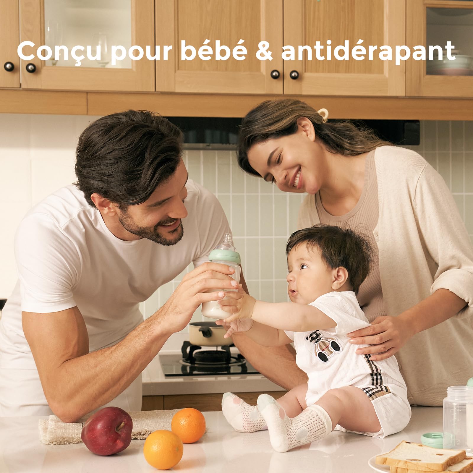 Momcozy Biberons de Stockage Lait Maternel (Lot de 4) 丨Biberon Ergonomique 325 ml丨Conservation Réfrigérateur/Congélateur丨Sans BPA丨Compatible Refroidisseurs Momcozy