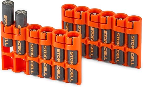 Miniatura 8 de Soporte de baterías AAA Storacell de Powerpax SlimLine, capacidad para 6 unidades, color naranja