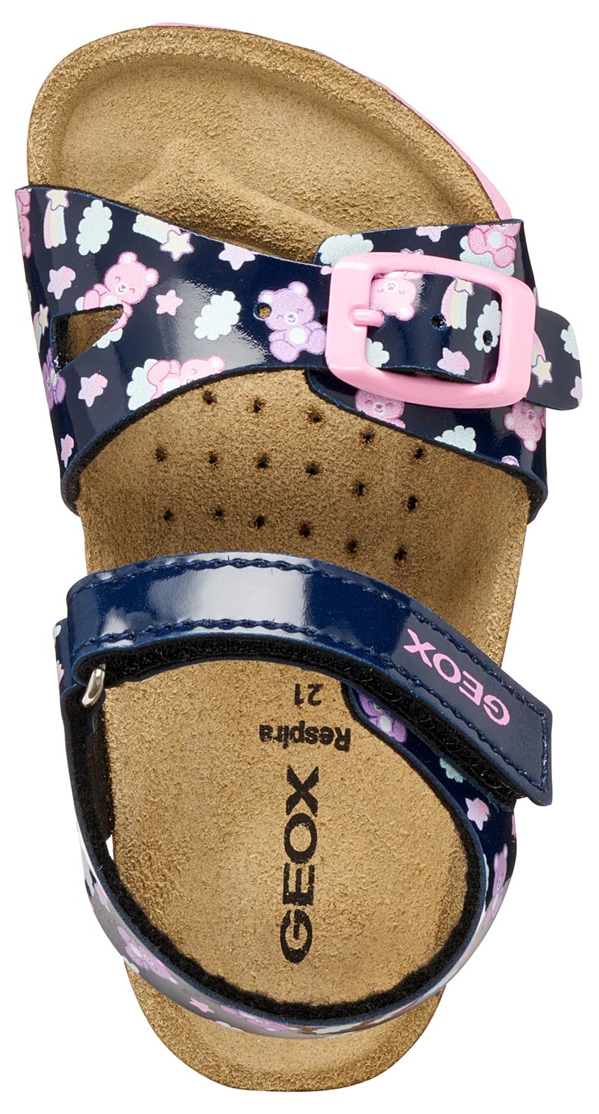 Geox Sandali da bambina B CHALKI Girl Navy/Multicolor, 27 EU