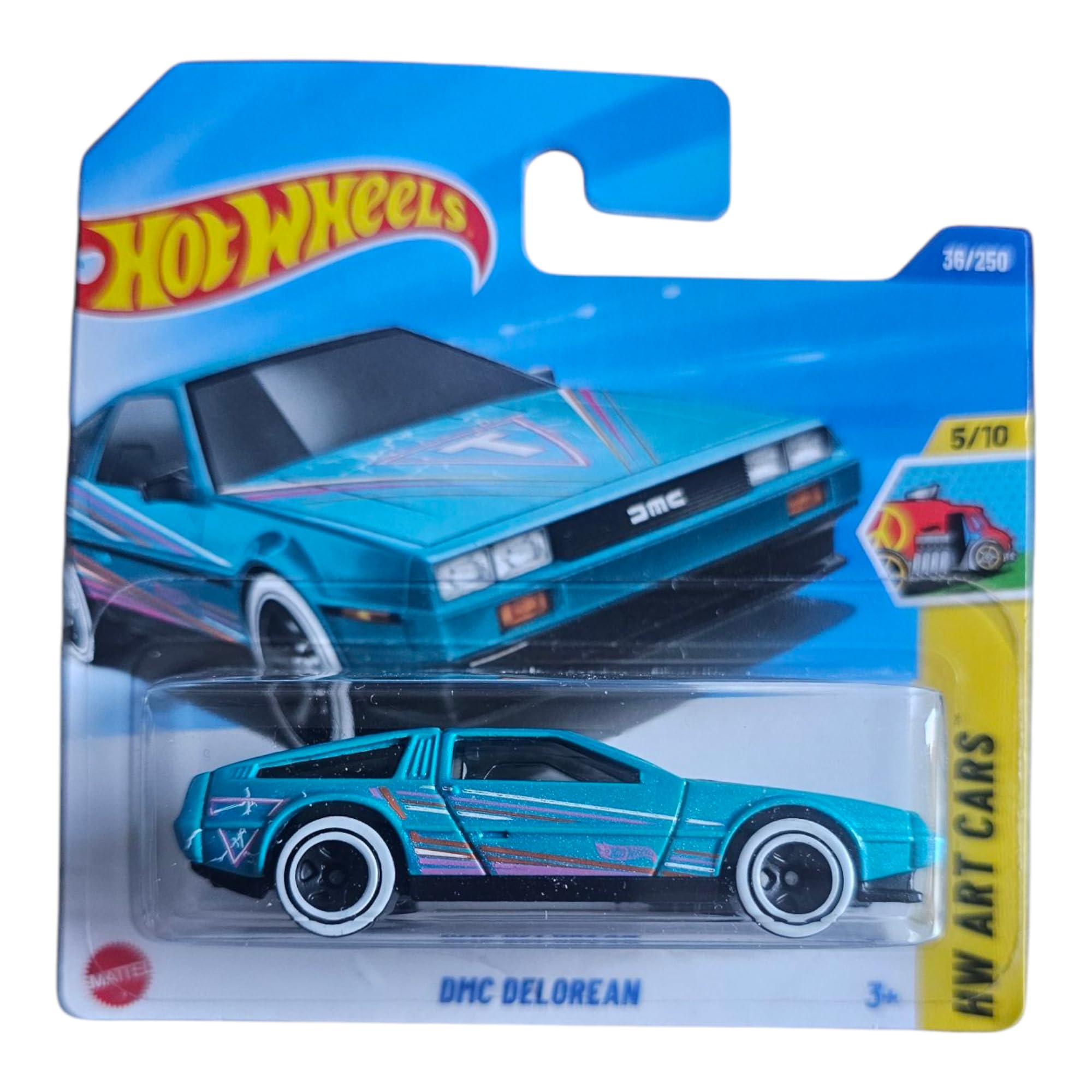 Hot Wheels DMC Delorean, Turquoise, 1:64 Scale