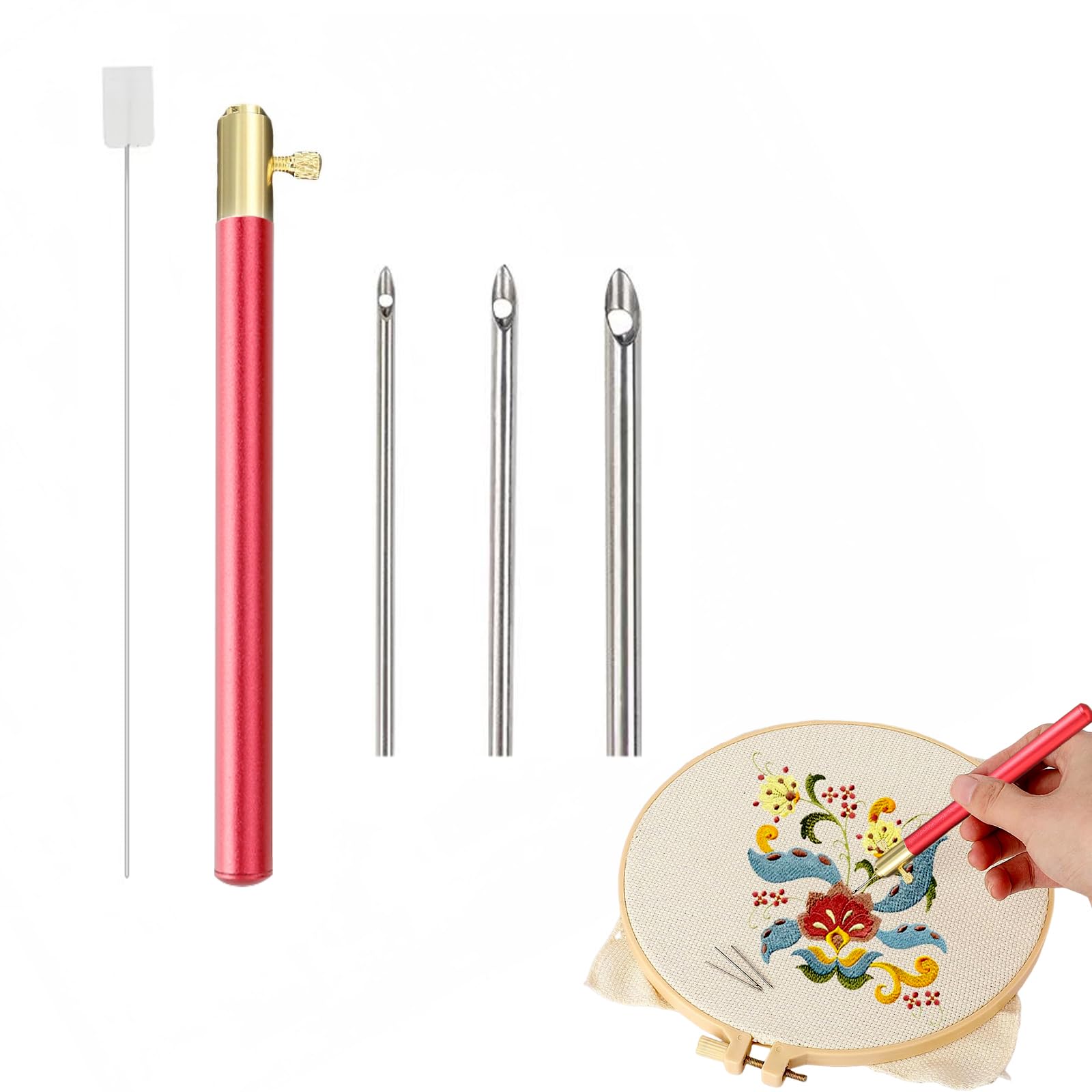 Amazon | Zhejia パンチニードル 刺繍パンチ針セット 3本セット