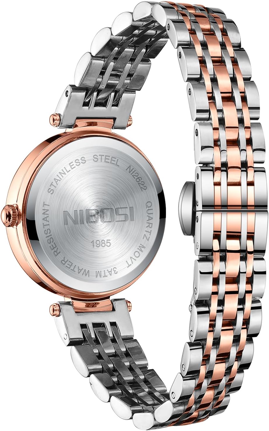 NIBOSI Women's Watches Analog Quartz Ladies Wrist Watch Dainty Rose Gold Minimalist Vintage Luxury Diamond Stainless Steel Strap Classic Dress Watches for Women Small Wrists - Image 9