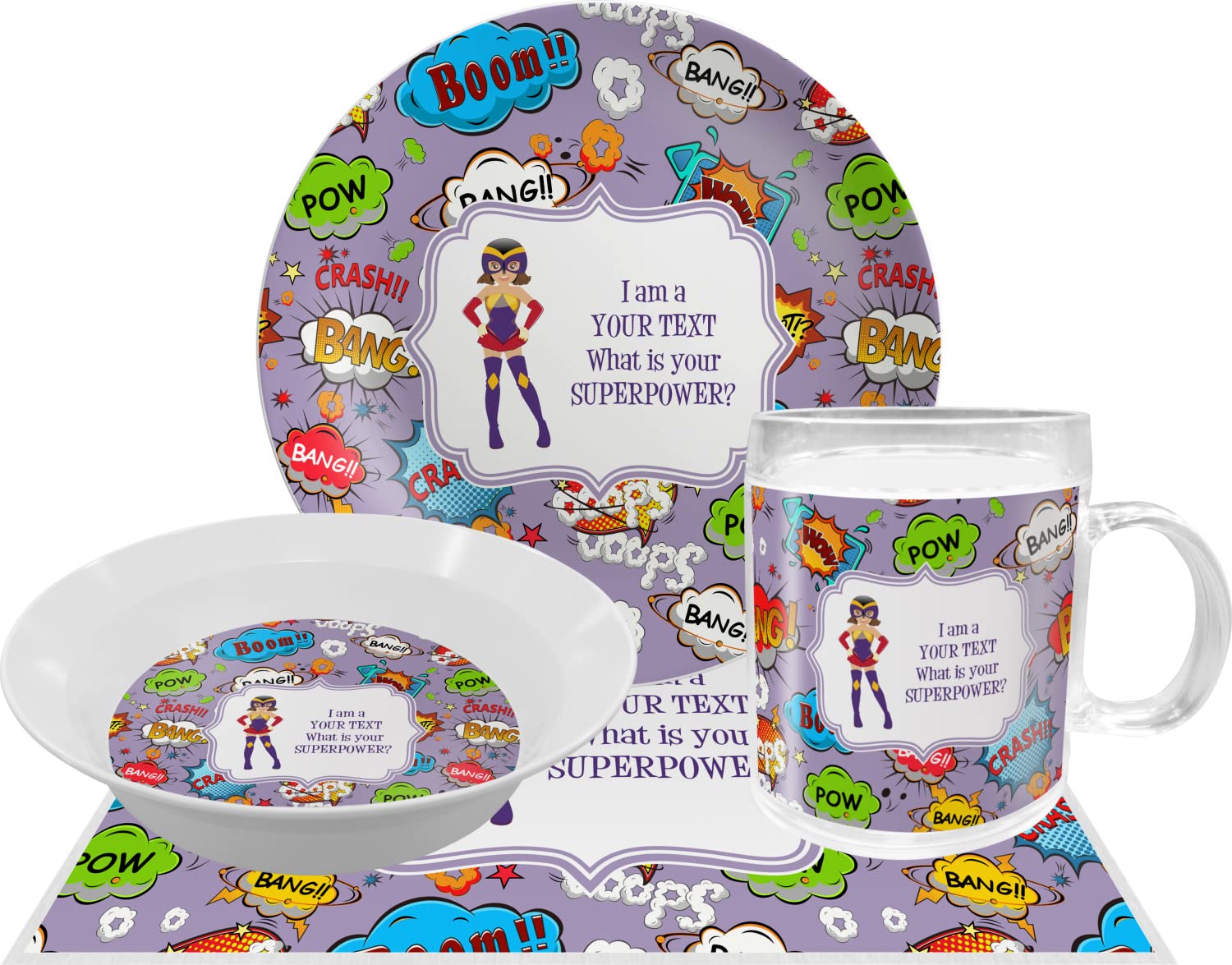 Personalized What is your Superpower Melamine Bowl - 12 oz