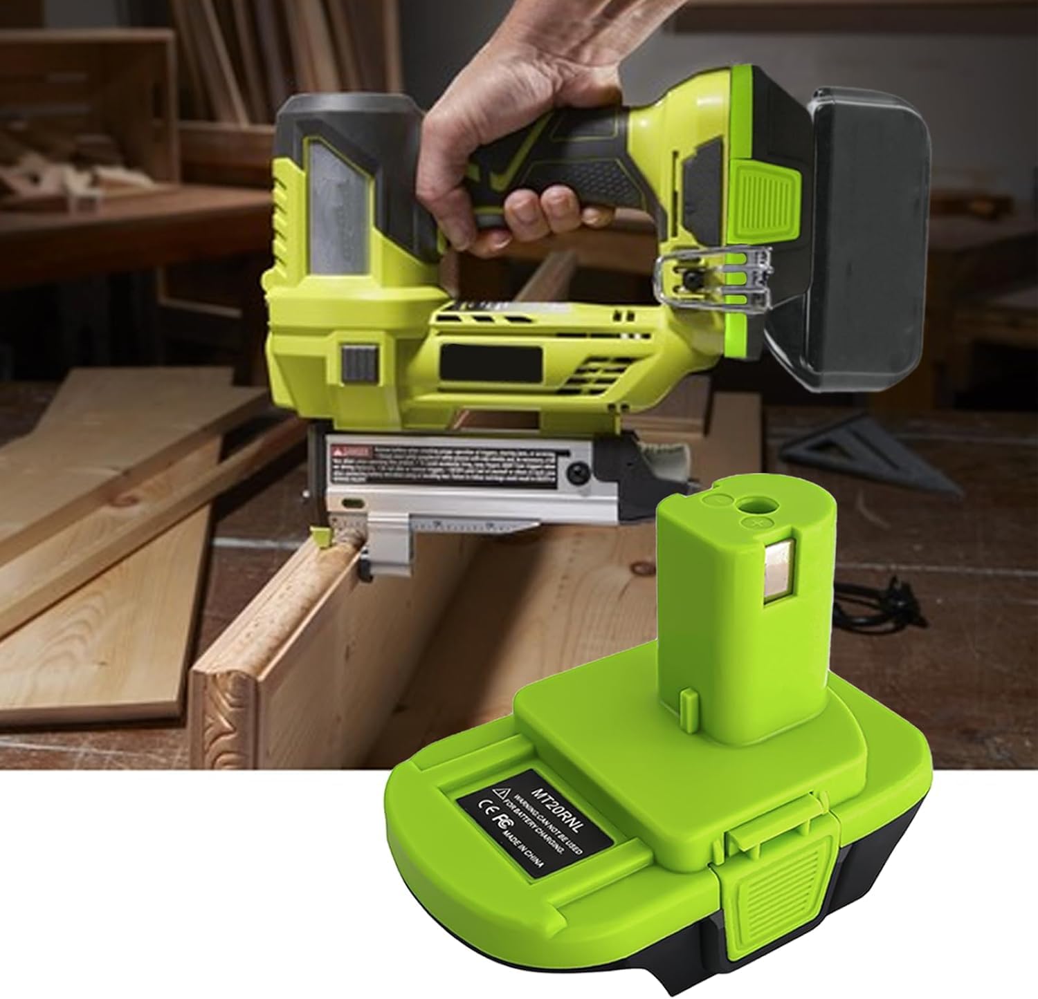 MT20RNL Battery Adapter for Makita for Ryobi, Battery Adaptor Convert for Makita 18V Battery to for Ryobi 18V Power Tools(No Battery)