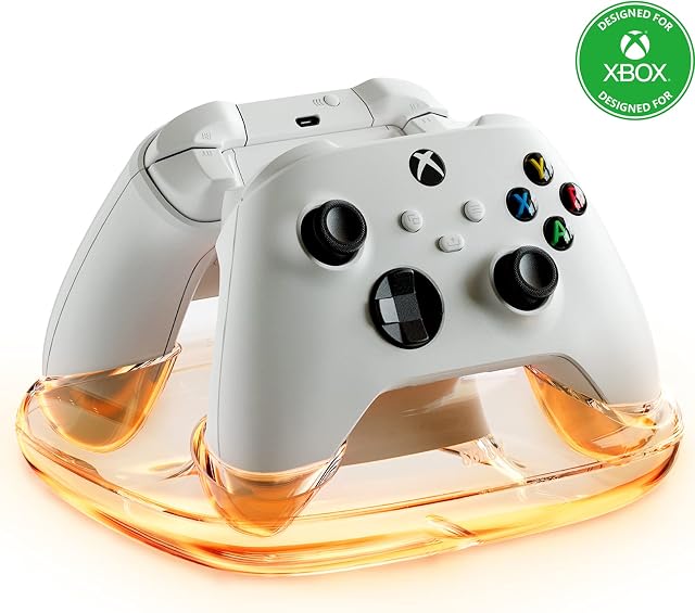 8Bitdo Dual Charging Dock for Xbox Wireless Controllers, Xbox Charging Station with Magnetic Secure Charging for Xbox Series X|S & Xbox One Controller (White)