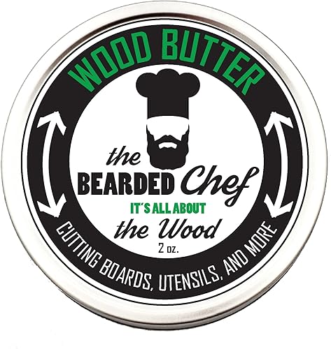 The Bearded Chef - Mantequilla de madera - 2 onzas líquidas - Tablas de cortar - Bloques de carnicero - Fabricado en los Estados Unidos