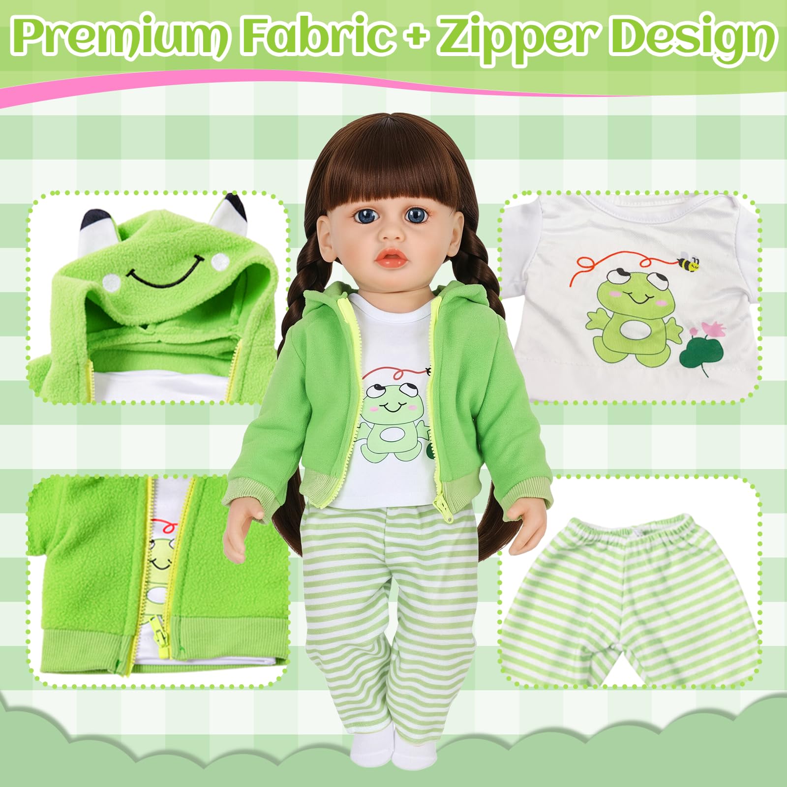 5 Pcs Doll Clothes for 20-22inch Baby Doll - Image 3