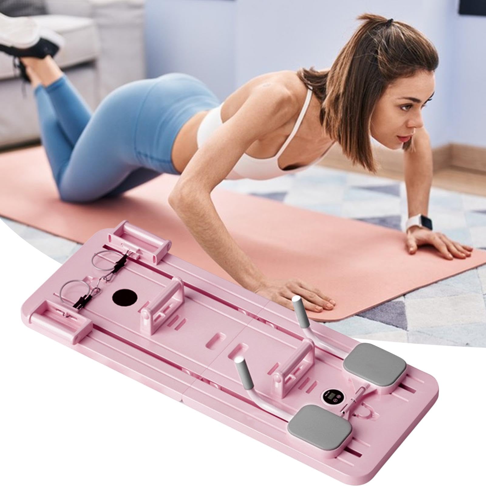 Pilates Reformer Compatto Pieghevole - Tavola Fitness Multifunzionale Portatile Per Allenamento Casa
