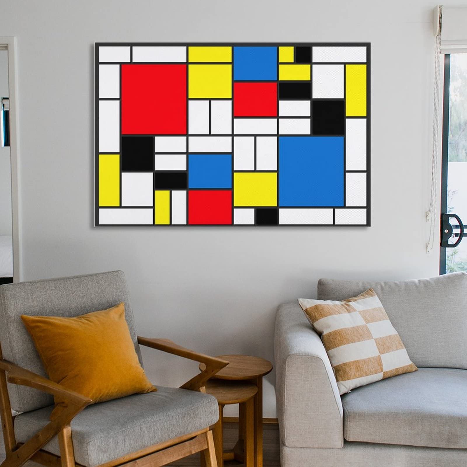 Amazon.co.jp: Piet Mondrianピート・モンドリアン絵画作品『赤・青
