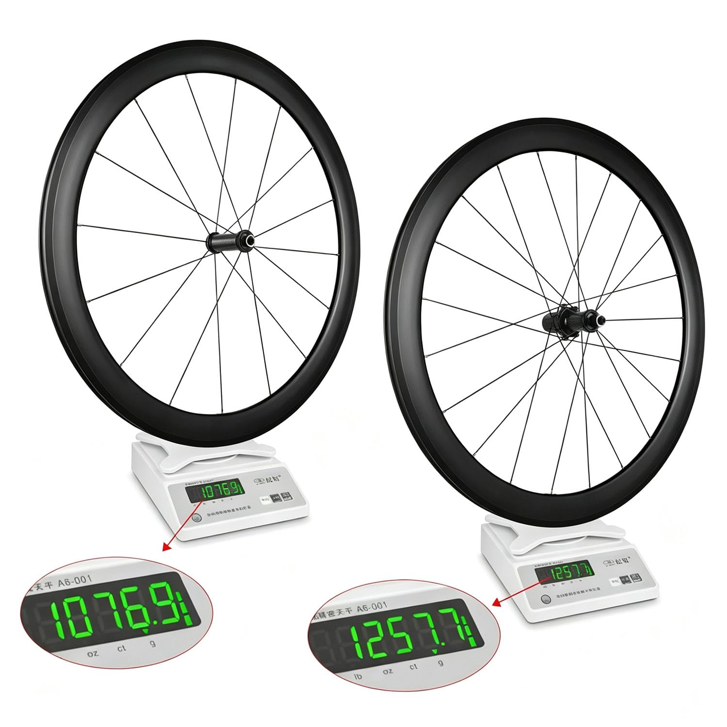 Set di Ruote da Bici da Corsa 700C con Freni A Pattino Anteriore E Posteriore, Cerchi da 30/40/50 Mm, Mozzo in Carbonio, Cassetta A 8/9/10/112 velocità, 100/130 Mm