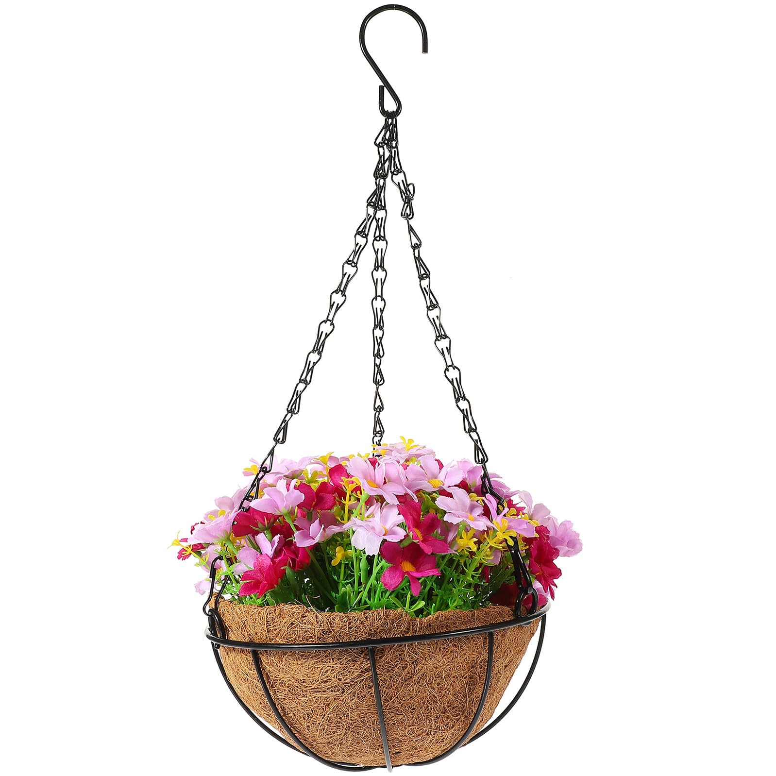 Panier suspendu fleurs artificielles extérieur intérieur suspension florale plastique