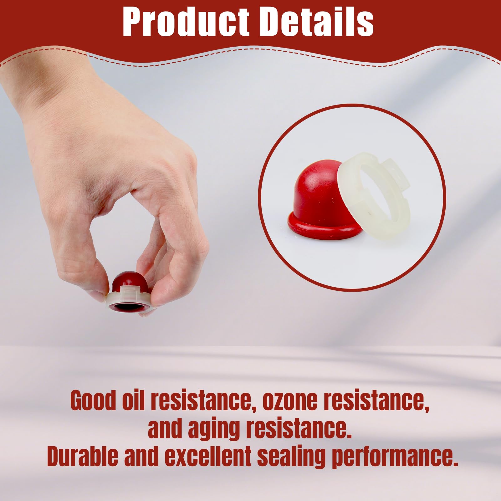 Poire d'Amorce de Carburateur pour Tondeuse, Scie à Essence, 694394 4178 5084H 494408, Rouge