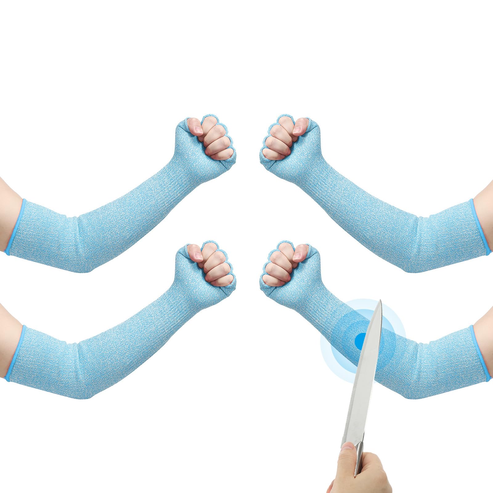 PATIKIL 20 Inch Cut Resistant Sleeves with Finger Grips