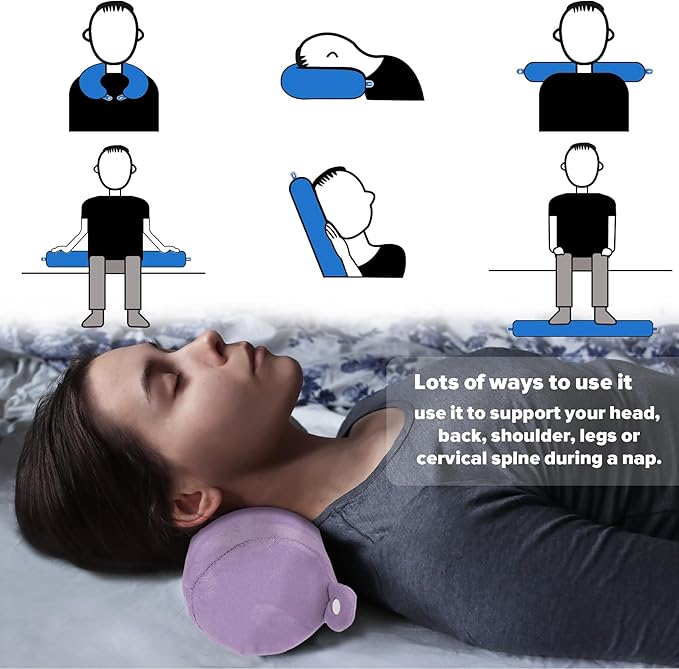 Almohada Memory Foam Viaje Ajustable Lavable miniatura 5