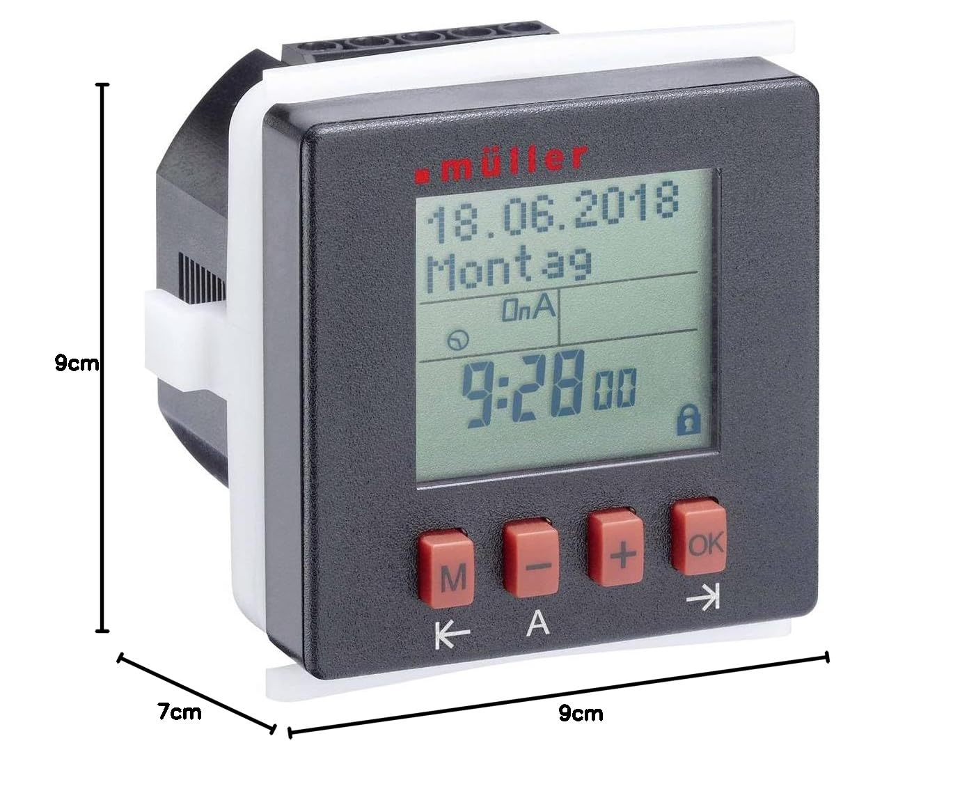 Müller SC 24.10 Pro - Programador horario para empotrar en Panel Digital (230 V/CA, 8 A/250 V)
