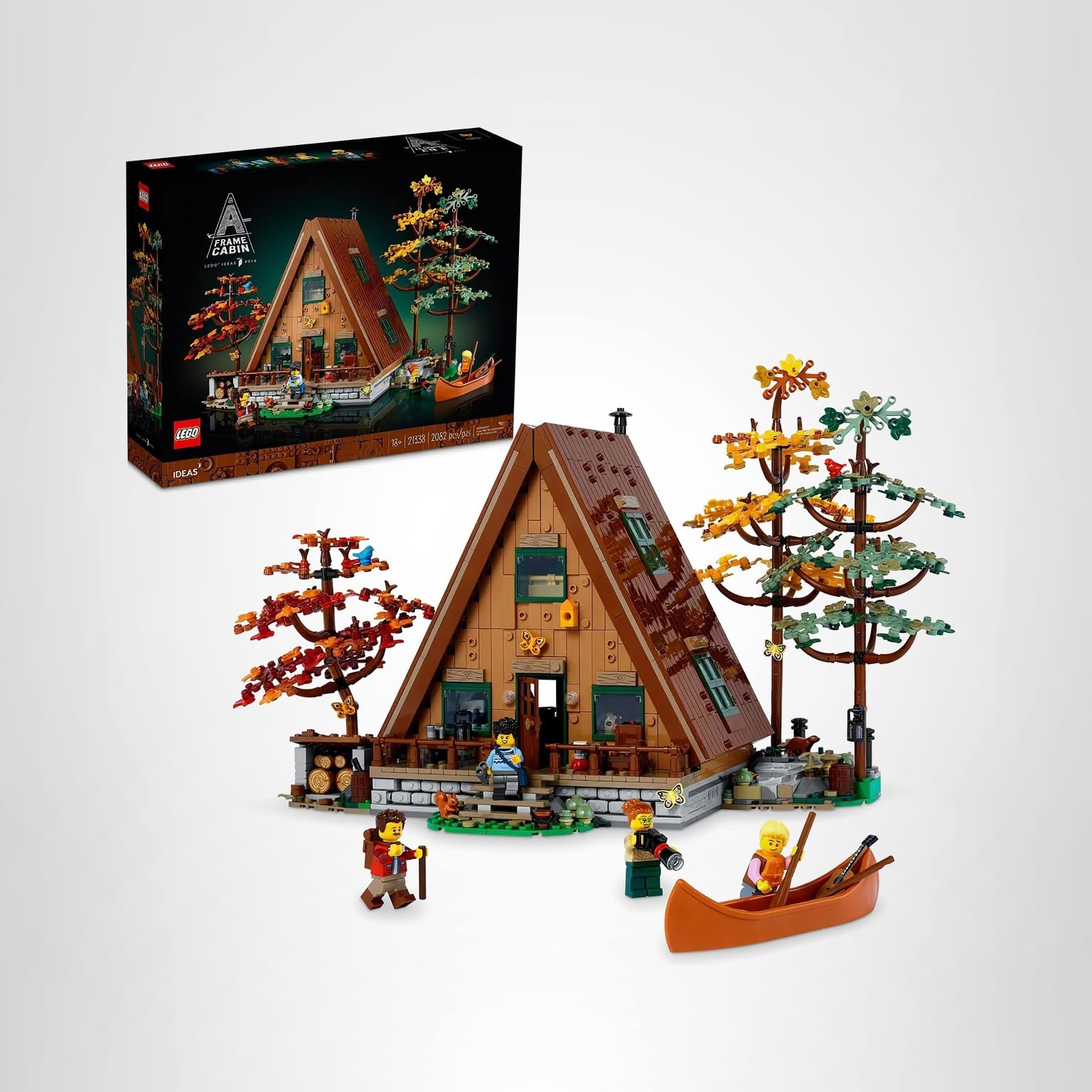 LEGO Ideas A-Frame Cabin Building Set for Adults - Detailed DIY Miniature House Model Kit, Ages 18+ Years - Gifts for Men & Women - 21338