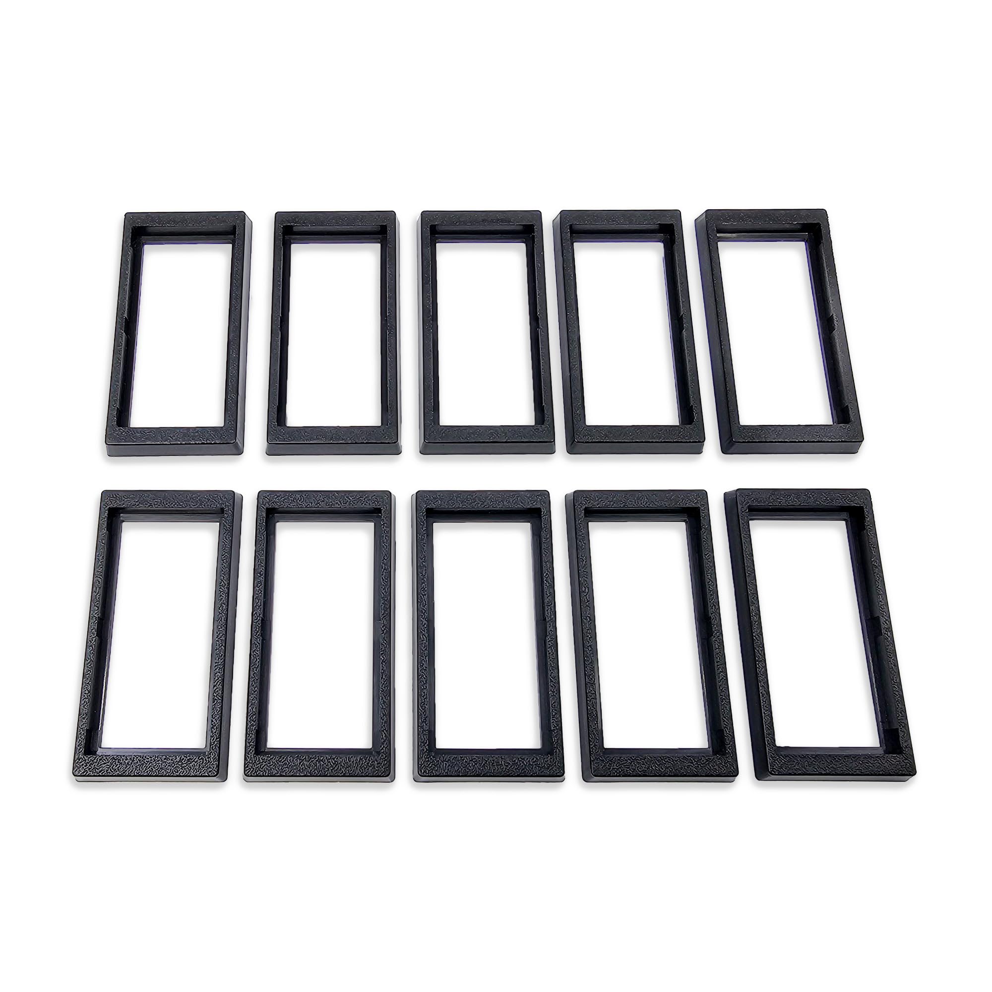 Hobby Heaven 50x24 to 60x30mm Rectangle Bases Size Converters For Wargaming Bases - Black Miniature Bases Converters for Miniatures Figures - Model Painting Wargame Miniatures (10 pcs)