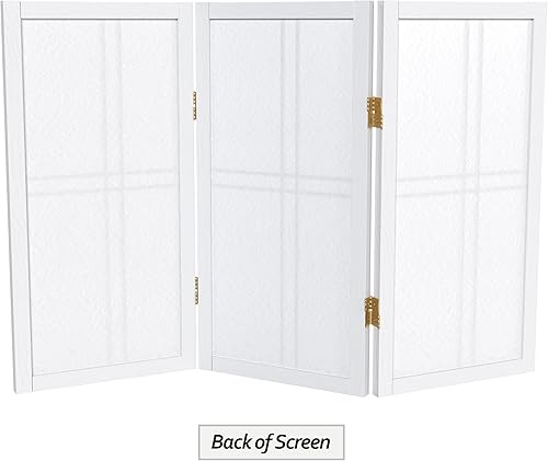 Miniatura 7 de Pantalla Shoji de doble cruz corta para escritorio de 2 pies - Blanco - 3 paneles