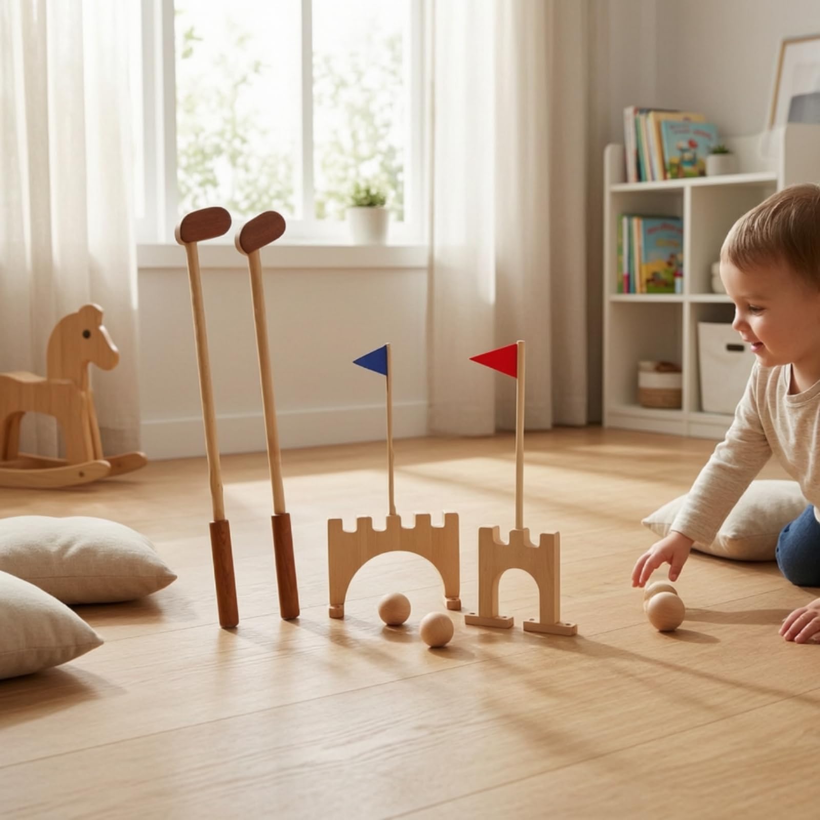 Juego Golf Infantil con Banras Didáctico Mini Golf Completo para Niñas, Preescolares